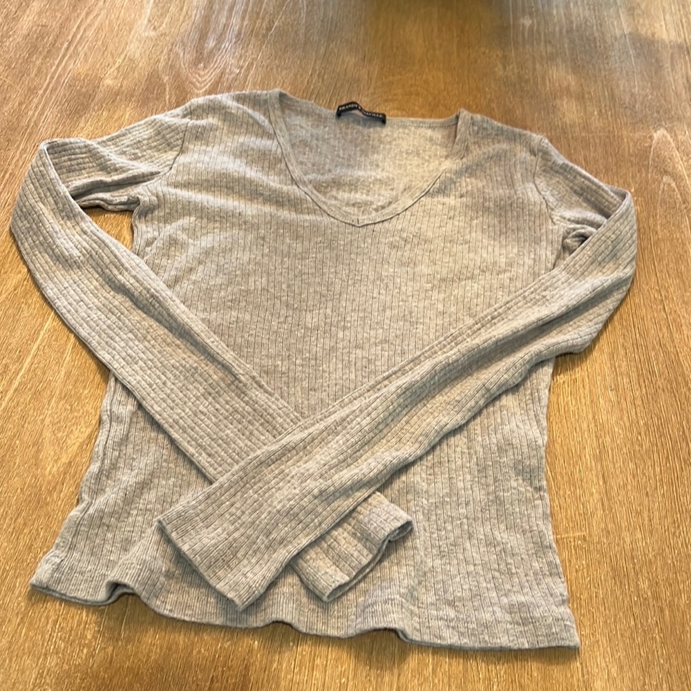 Brandy Melville ribbed long sleeve top